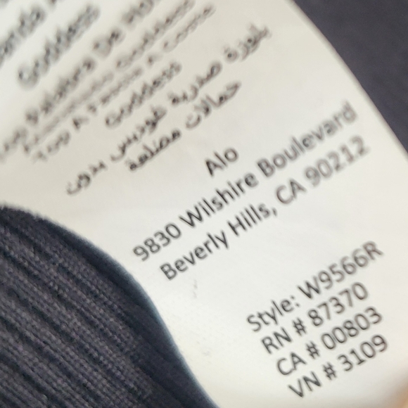 Alo Yoga Goddess Ribbed Bandeau Top Black XS - Picture 7 of 8